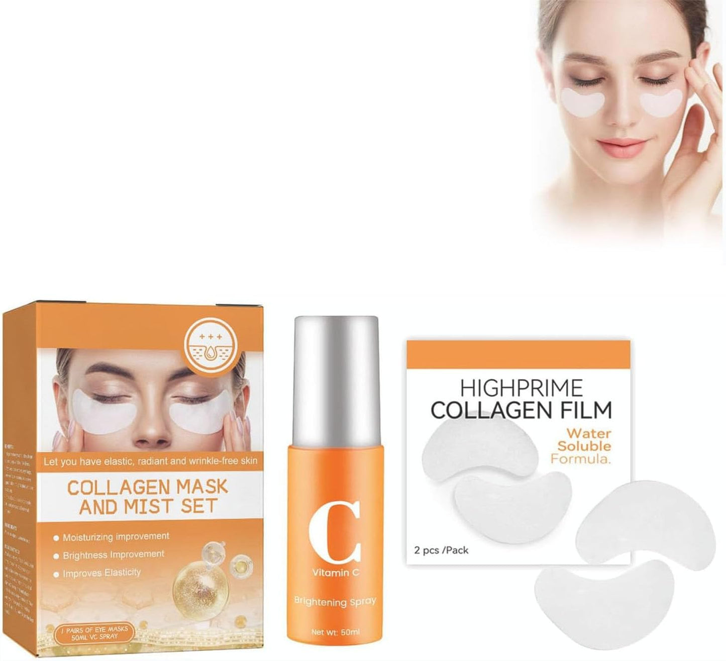 set de almohadilla y gel hidratante de colágeno