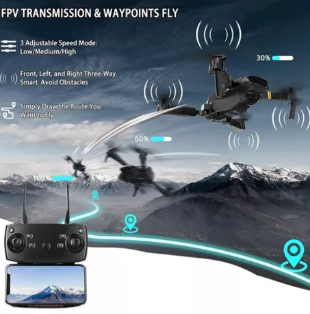 oferta Dron con doble cámara 4K + Maletín Gratis + 3 baterias