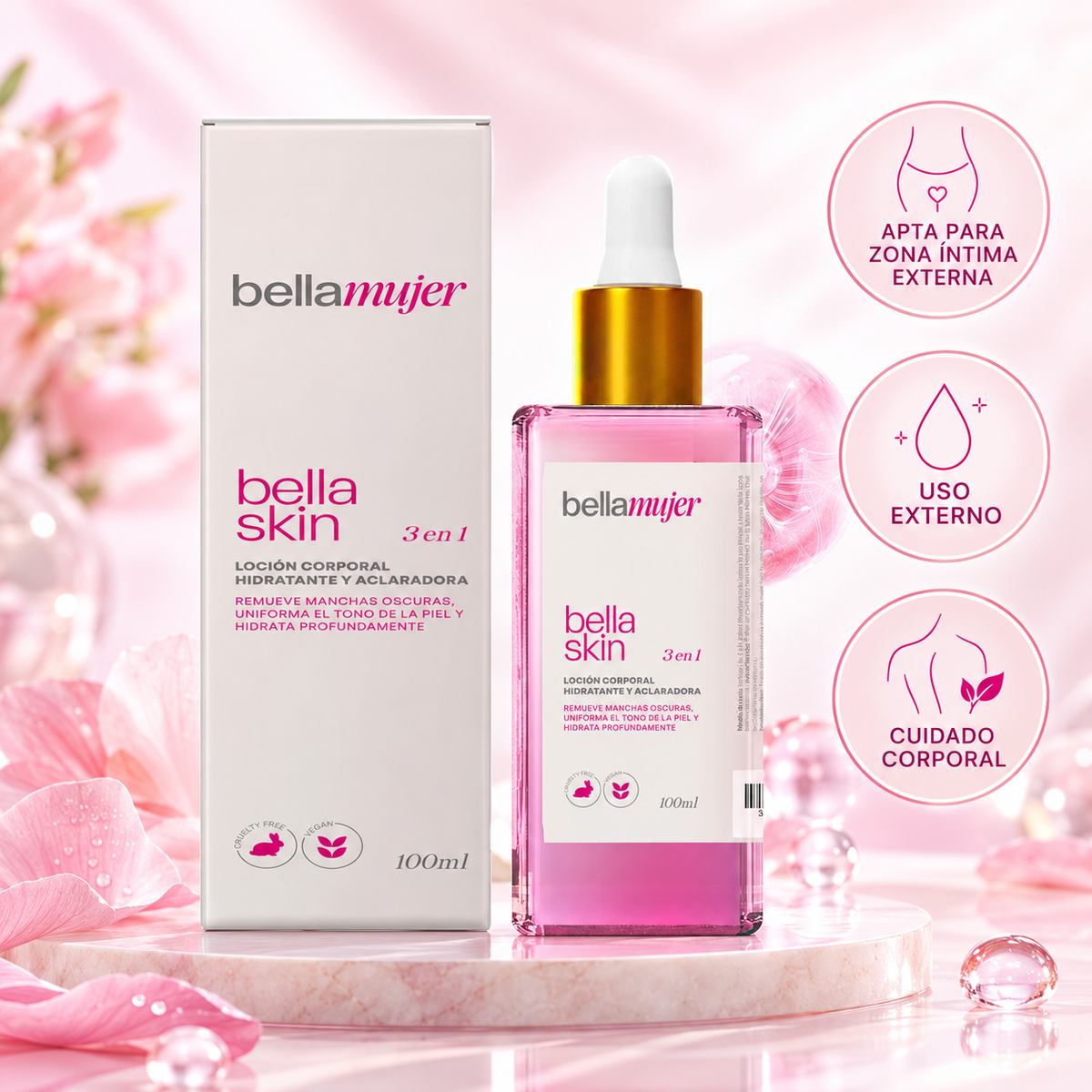 Bella Skin, Loción Corporal Aclarante ZONA INTIMA