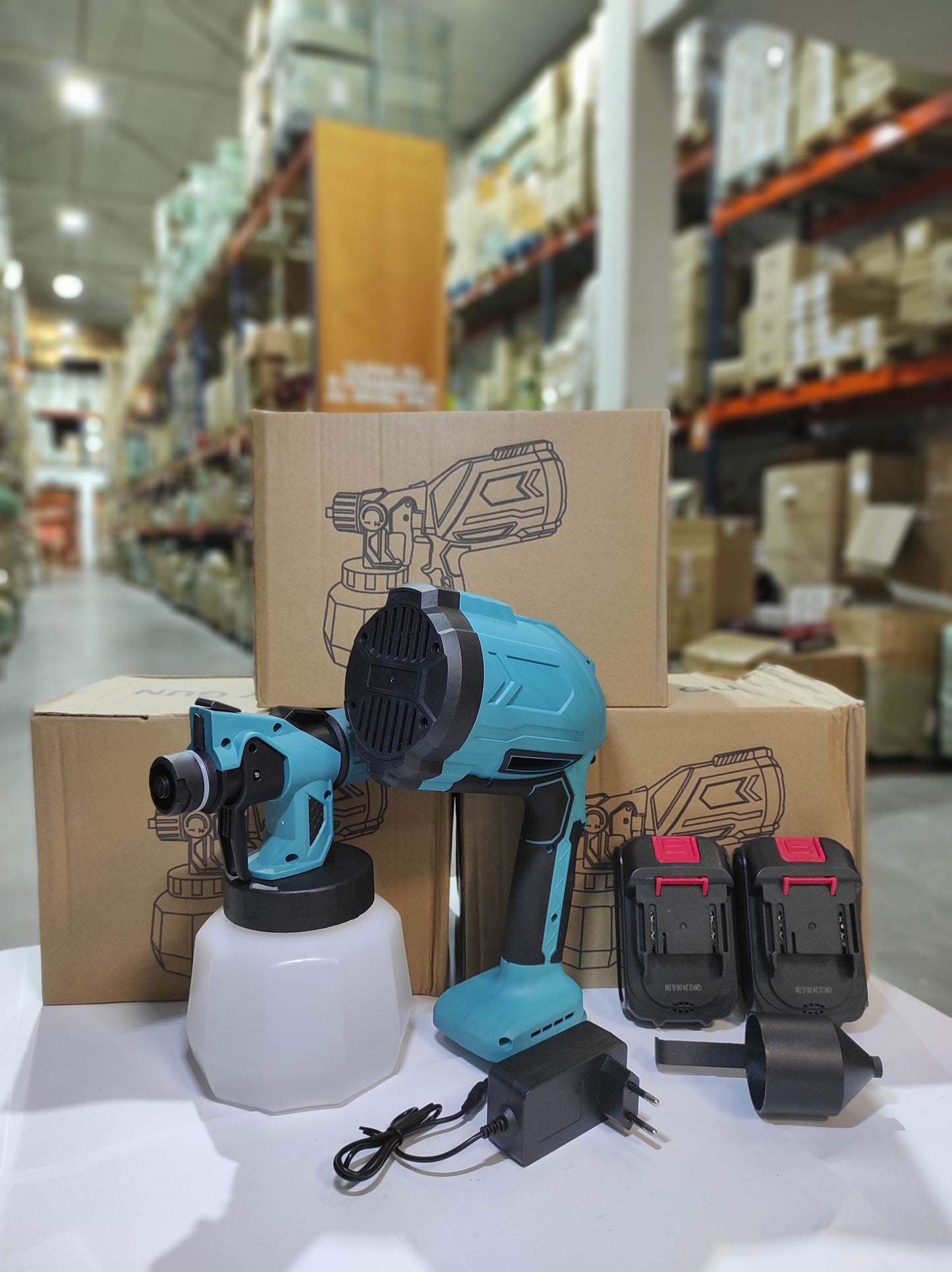 OFERTA Pistola para pintar eléctrica inalámbrica con doble batería