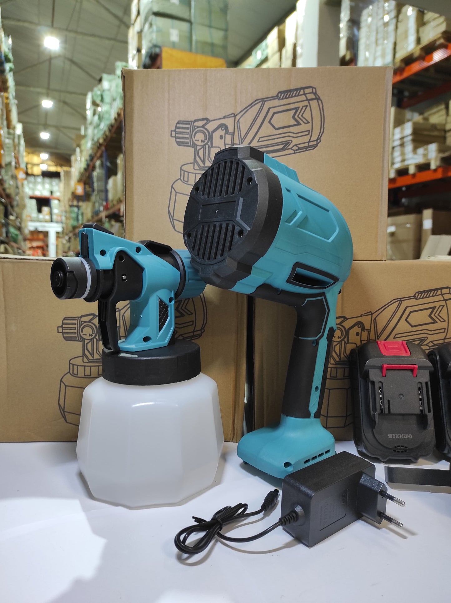 OFERTA Pistola para pintar eléctrica inalámbrica con doble batería