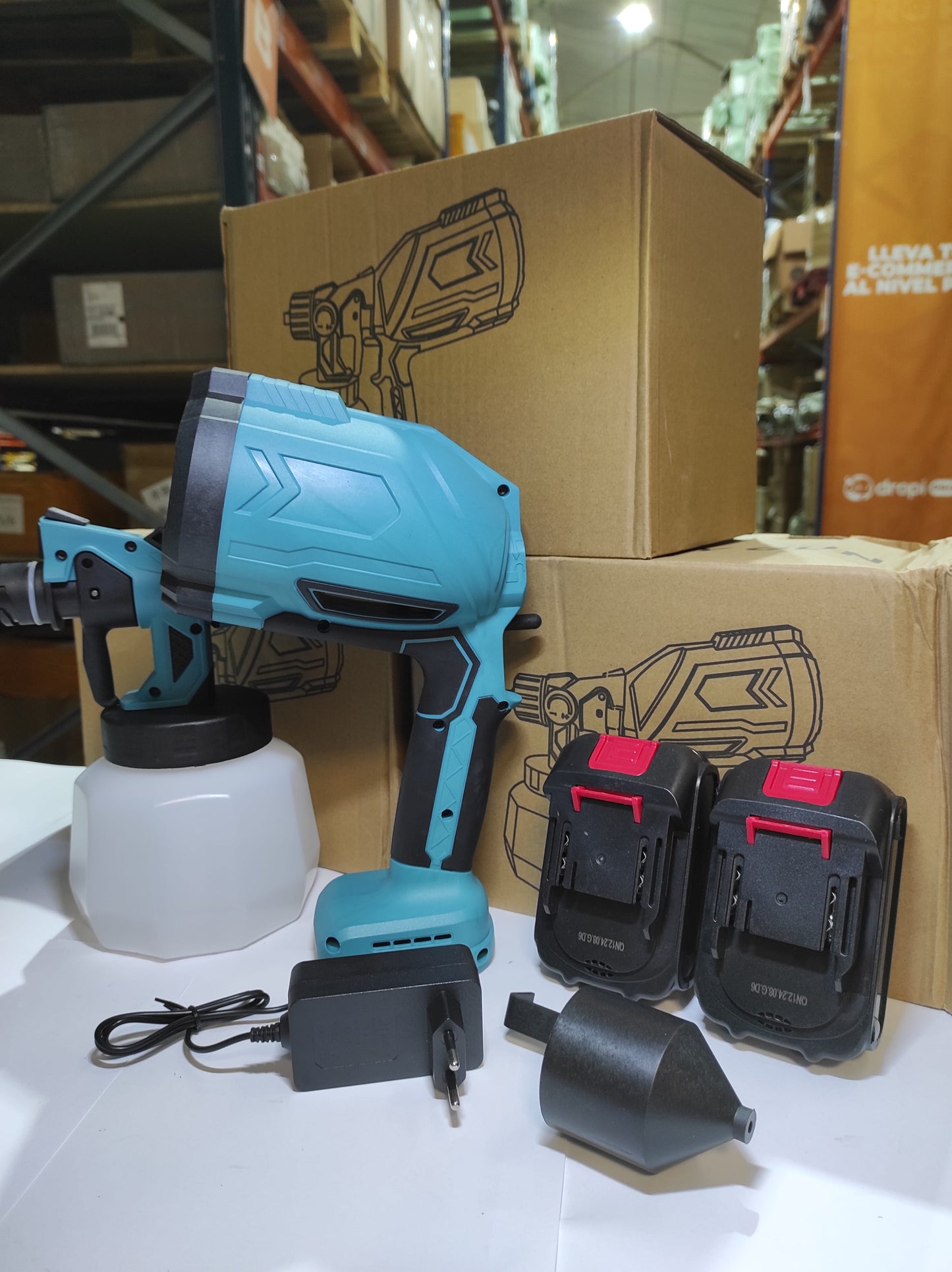 OFERTA Pistola para pintar eléctrica inalámbrica con doble batería