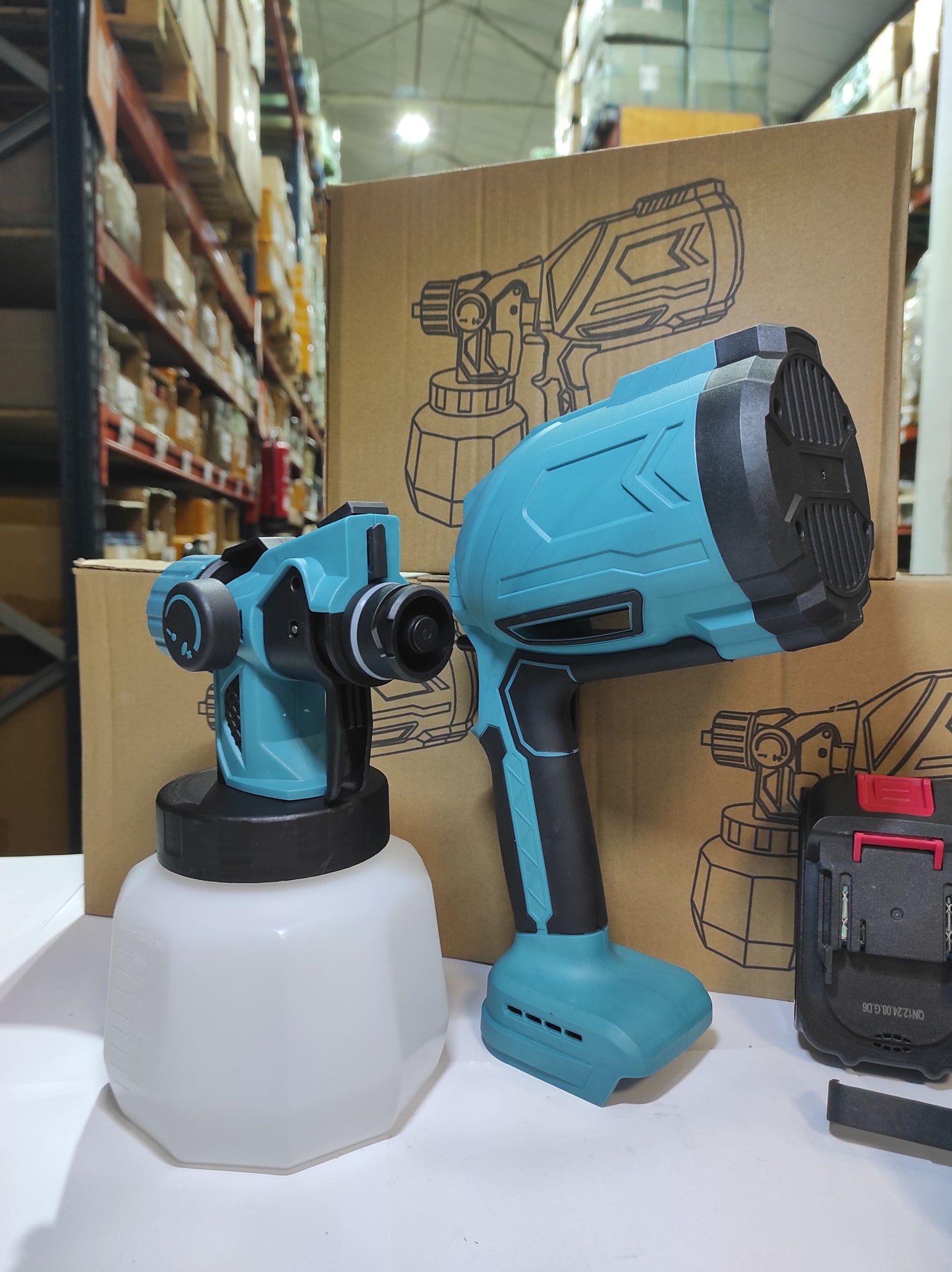 OFERTA Pistola para pintar eléctrica inalámbrica con doble batería