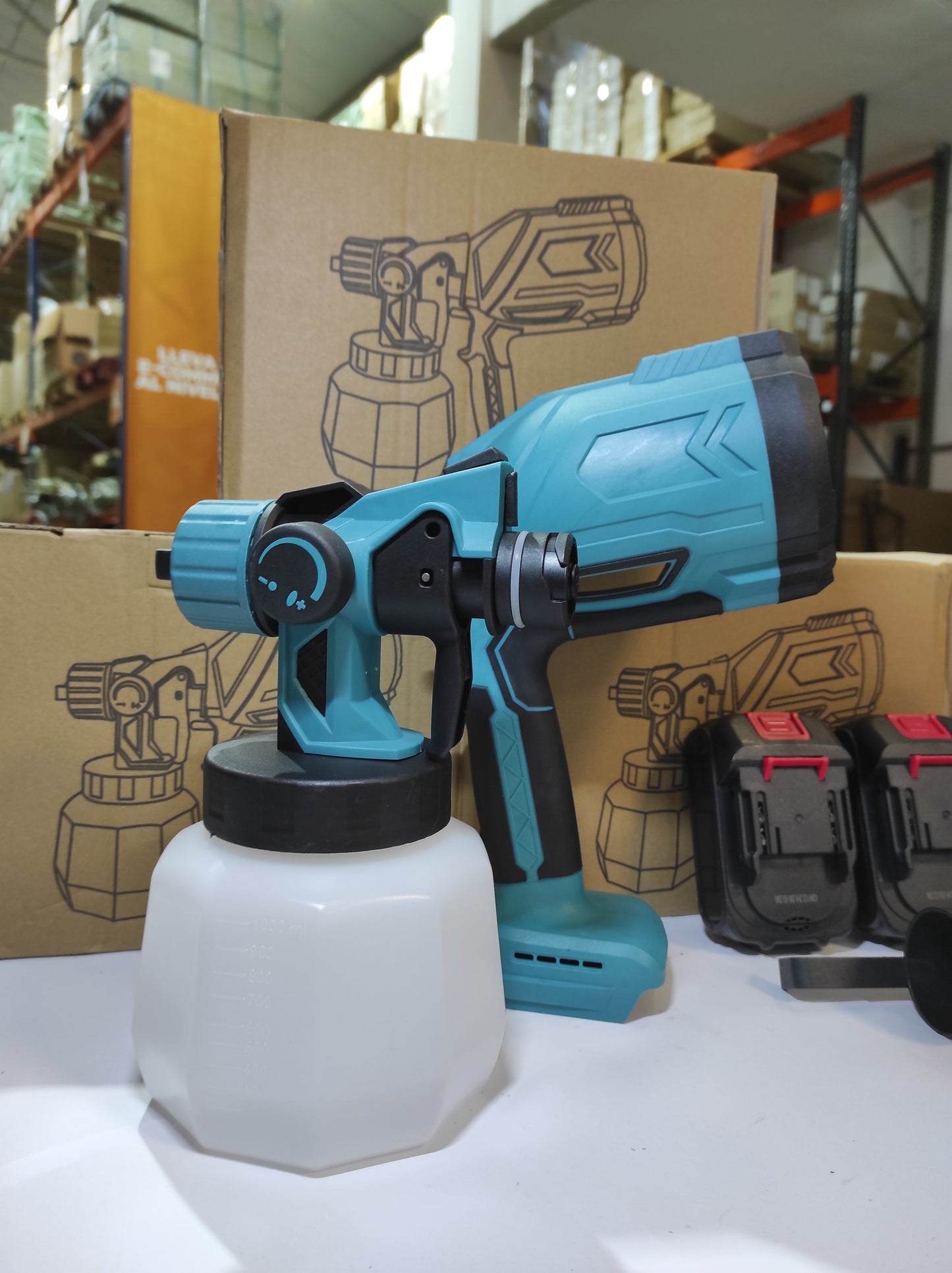 OFERTA Pistola para pintar eléctrica inalámbrica con doble batería