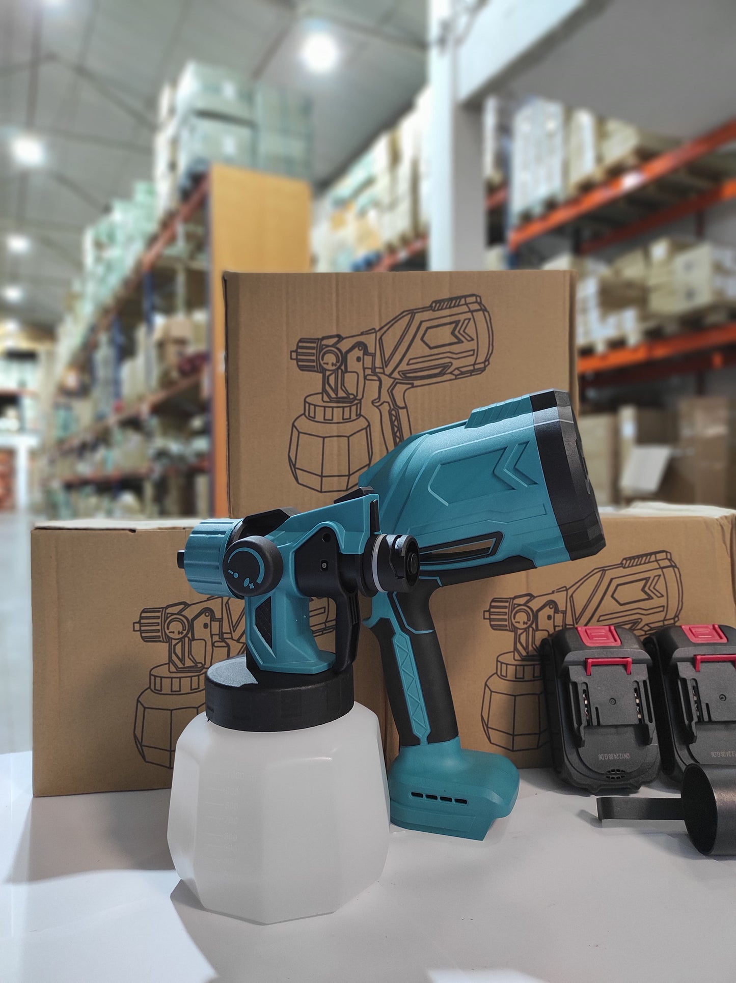 OFERTA Pistola para pintar eléctrica inalámbrica con doble batería