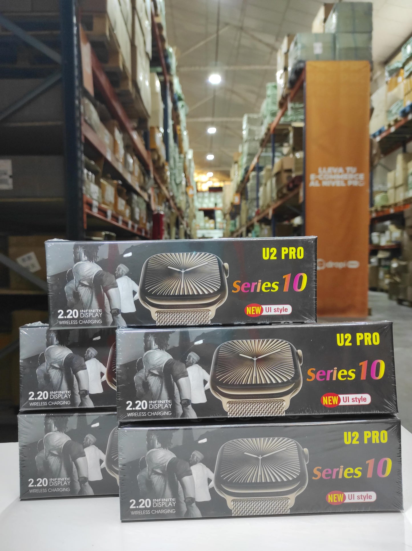 Smartwatch serie 10 con pantalla 2.2 pulgadas Negro, Rosa y Blanco