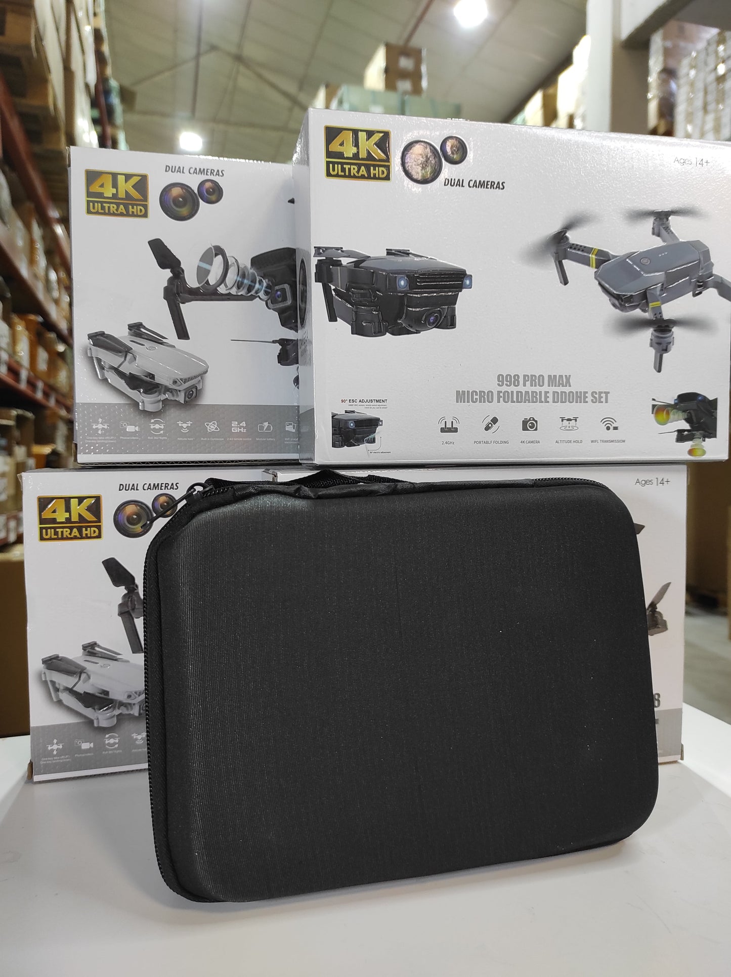 oferta Dron con doble cámara 4K + Maletín Gratis + 3 baterias