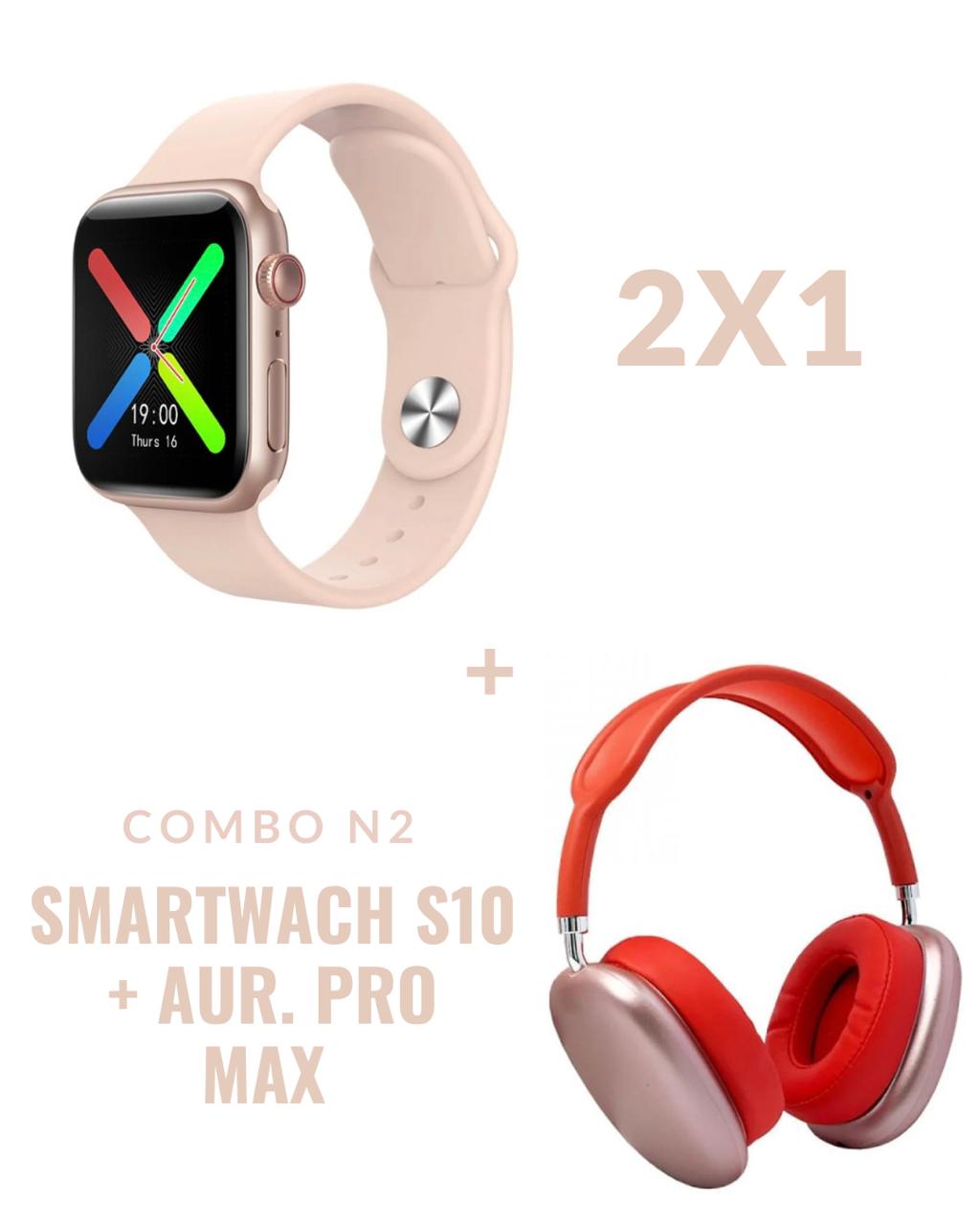SUPER combo ROSA smartwatch serie 10 + auriculares pro max