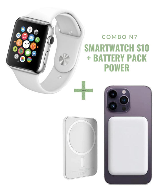 SUPER combo smartwatch serie 10 + powerbank inalambrica