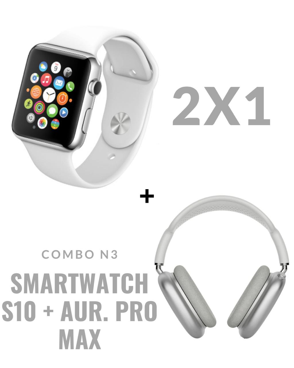 SUPER combo smartwatch serie 10 + auriculares pro max 3 COLORES