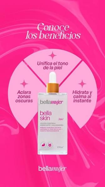 Bella Skin, Loción Corporal Aclarante ZONA INTIMA
