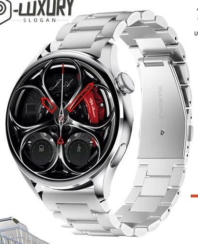 OFERTA Smartwatch deportivo negro con correa metalica
